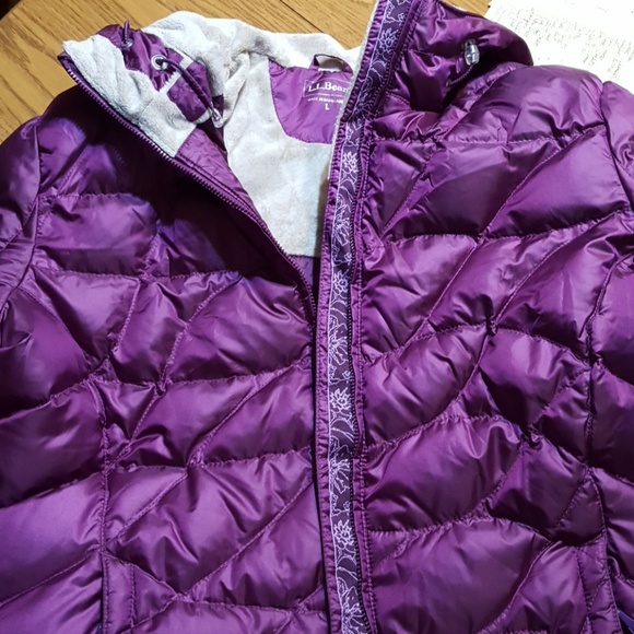 Goose down LLBean purple coat EUC - Picture 6 of 8